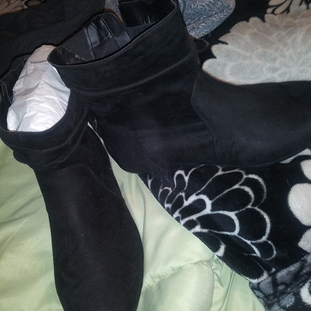 Cute black boots. Torrid.